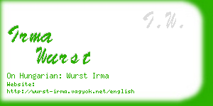 irma wurst business card